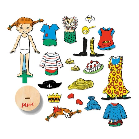 Lalka Magnetyczna z ubrankami Pippi