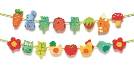 Nawlekanka drewniana Leśne Zwierzaki DJ06167