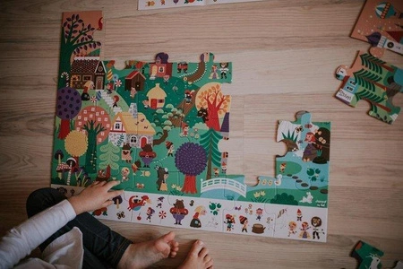 Puzzle obserwacyjne w walizce Baśnie 24 elementy 3+ Made in France, Janod