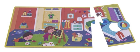 Puzzle 4 układanki Apli Kids - W domu 3+