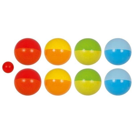 Boule drewniane w bawełnianej torbie 56658-Goki, zręcznościowe gry dla dzieci