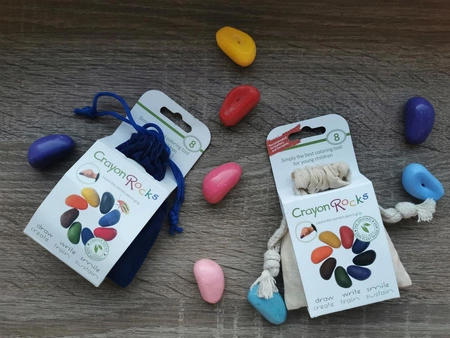 Kredki Crayon Rocks w bawełnianym woreczku - 8 kolorów