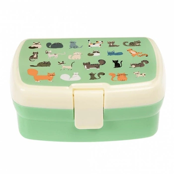 Lunchbox z tacką dla dzieci, koty, Rex London