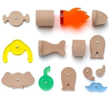 Lekkid, Konstrukcyjne drewniane klocki magnetyczne - EDU BOX