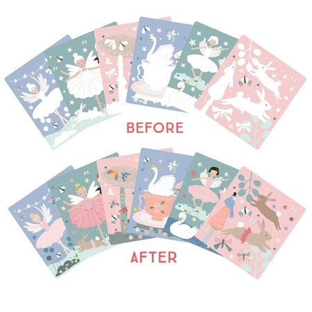 Baletnice magiczne kolorowanki wodne z podpórką 6 kart