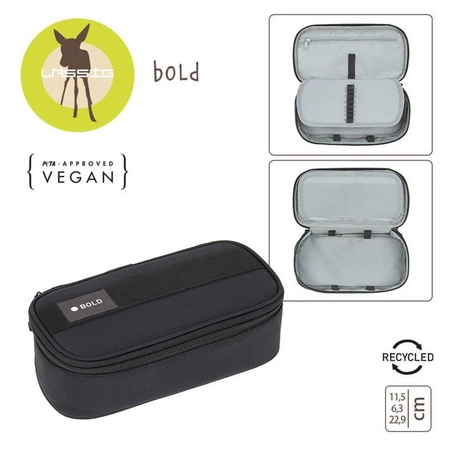 Lassig Piórnik-etui na akcesoria szkolne Bold czarny