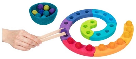 Układanka drewniana Sortowanie kolorów Spirala Goki 58354