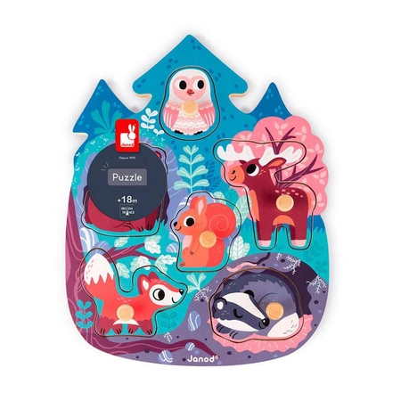 Puzzle drewniane Wesoły Las, Janod