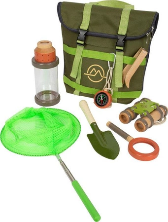 Zielony plecak małego odkrywcy z wyposażeniem Discover 12336 Small Foot