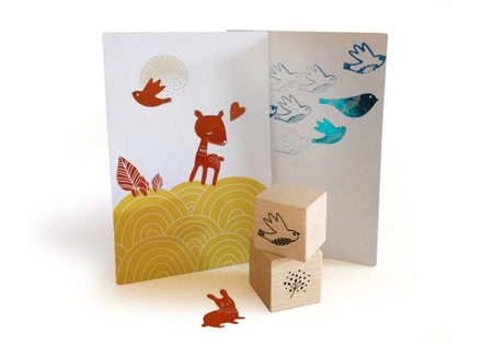 Karty ozdobne z pieczątkami