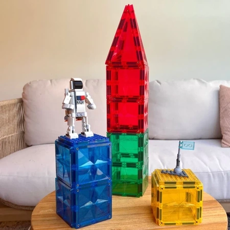 COBLO, magnetyczne klocki z wypustkami 12 elem. - kompatybilne z innymi popularnymi klockami