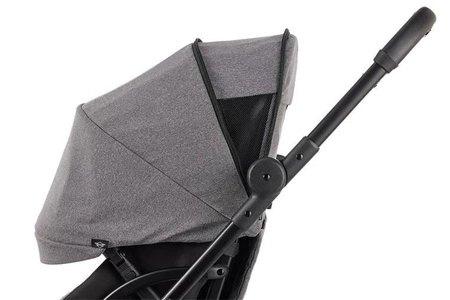 MINI by Easywalker Buggy TURN Kompaktowy wózek spacerowy z obrotowym siedziskiem 360° Soho Grey (z osłoną przeciwdeszczową w zestawie)