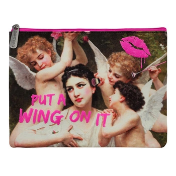 Duża Płaska Kosmetyczka, Saszetka - Santoro Masterpieces - Put a Wing On It