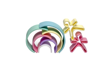 DENA Silikonowa Tęcza Pastel - 6 elementów