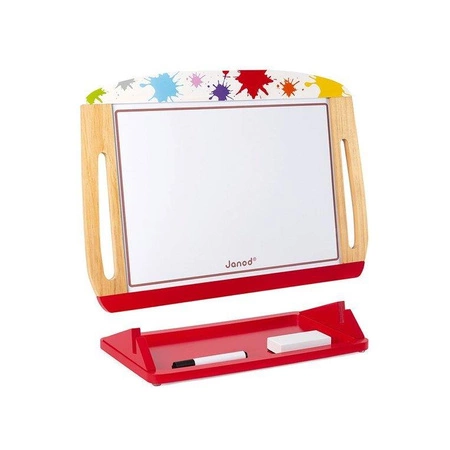 Drewniana tablica dwustronna 2 w 1 z akcesoriami Splash, Janod