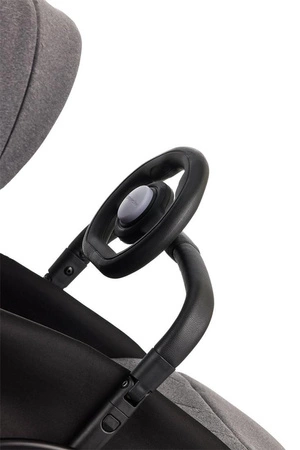 MINI by Easywalker Buggy TURN Kompaktowy wózek spacerowy z obrotowym siedziskiem 360° Soho Grey (z osłoną przeciwdeszczową w zestawie)