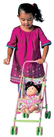Kolorowy wózek spacerowy dla lalki, Baby Stella, 117440-Manhattan Toy, akcesoria dla lalek