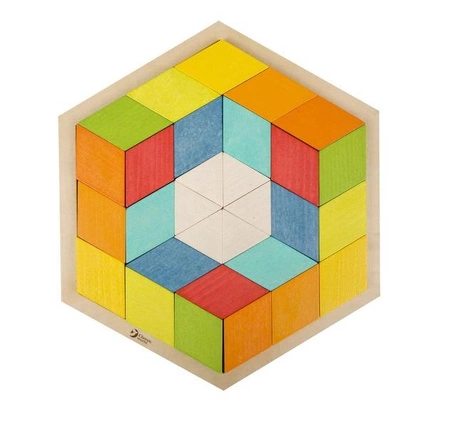 Drewniane Kolorowe Puzzle 3D Classic World