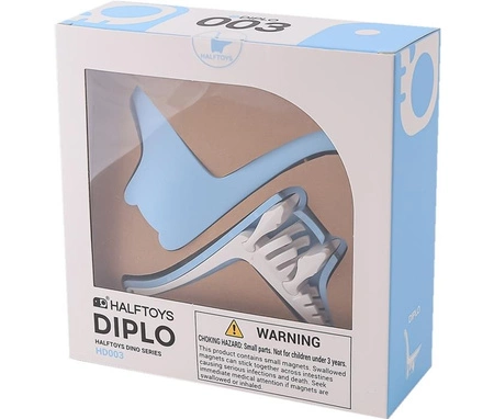 Halftoys Magnetyczny Składany Dinozaur Diplodok z Makietą