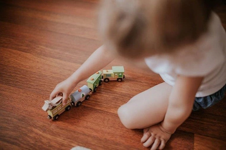 Pociąg drewniany Farma Story, Janod