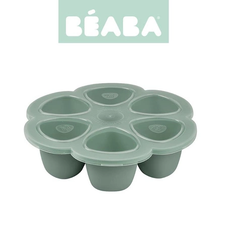 Beaba Silikonowy pojemnik do mrożenia 6 x 90 ml Sage green