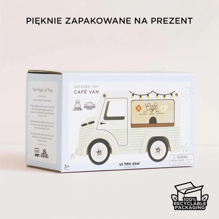 Drewniany samochód retro kawiarnia zabawka dla dzieci sklep kawa Le Toy Van