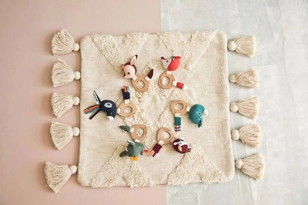 LILLIPUTIENS Grzechotka z drewnianym gryzakiem Lisiczka Alice 3 m+ ECO