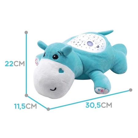 WOOPIE Przytulanka Projektor 2w1 Usypiacz Hipopotam