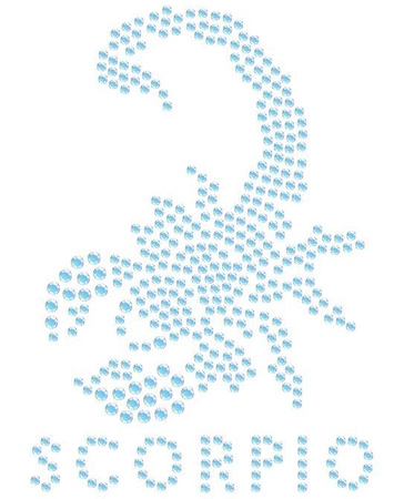 Naprasowanki Naplamki z cyrkoniami - Skorpion - znaki zodiaku