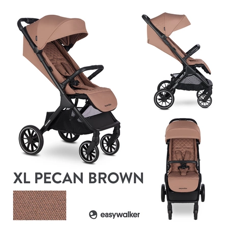 Easywalker Jackey XL Przestronny, samoskładający się wózek spacerowy z kołami XL Pecan Brown