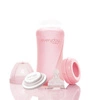 Szklana butelka ze smoczkiem M, 240 ml, różowa, Everyday Baby