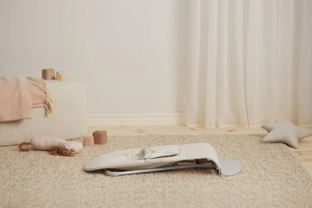 BABYBJORN - leżaczek BALANCE SOFT WOVEN/JERSEY Tri Fabric, Jasny Beż