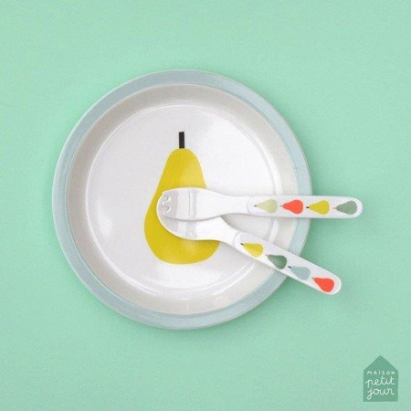 Zestaw naczyń i sztućców dla dziecka, 5 el., Gruszki | Maison Petit Jour®