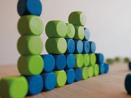 Drewniana gra logiczna Połącz kostki 5l+ MILANIWOOD