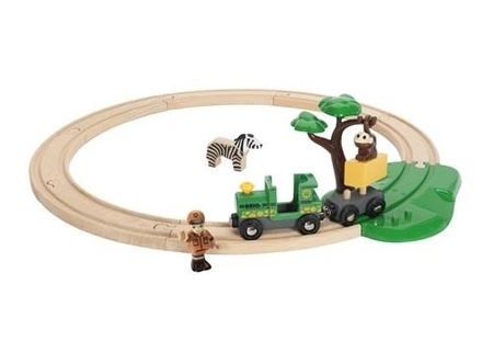 BRIO World Kolejka Drewniana Safari 17el.