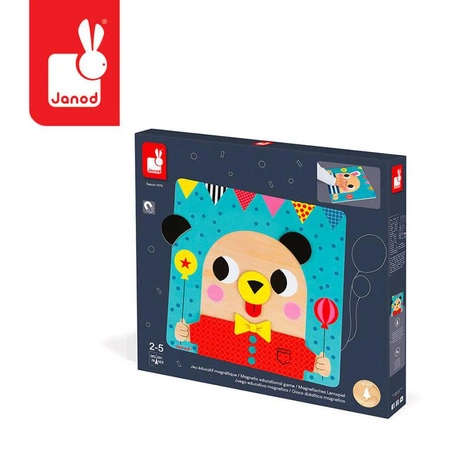 Układanka drewniana magnetyczna Zwierzątka, Janod