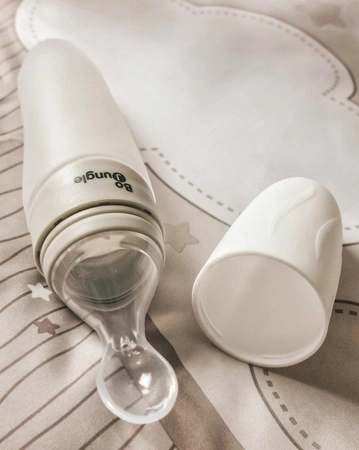 B-Pojemnik silikonowy z łyżeczką pink