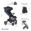 Easywalker Jackey² XL Komfortowy, samoskładający się wózek spacerowy z torbą transportową i osłoną przeciwdeszczową Midnight Black