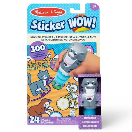 Sticker Wow stempel z naklejkami Kot 50693 Melissa & Doug książeczka z naklejkami