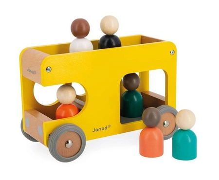 Szkolny autobus drewniany Bolid 2+, Janod