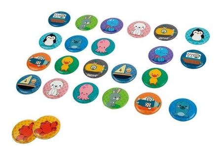 Gra memory do kąpieli Zwierzątka 24 elementy 2+, Janod