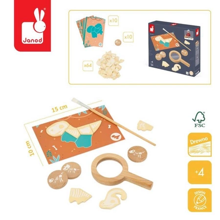 Układanka wykopaliska Dinozaury 4+, Janod