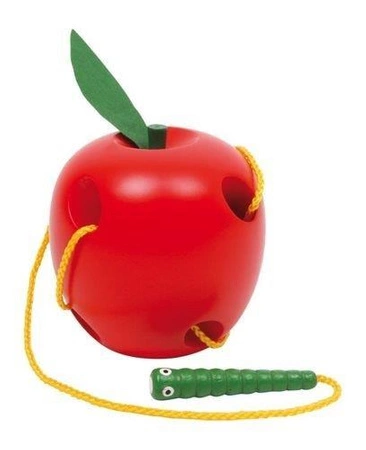 Sznurowanie, Czerwone jabłuszko, small foot design - zabawki zręcznościowe
