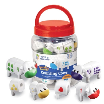 Figurki do Nauki Liczenia i Poznawania Kolorów, Krówki, Zestaw 10 szt. - Snap & Learn