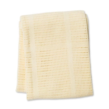 Lulujo Kocyk Bawełniany Tkany Yellow