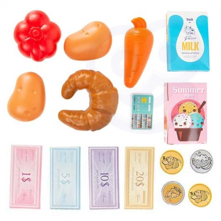 WOOPIE Kasa Sklepowa z Koszykiem na Zakupy 11 el.