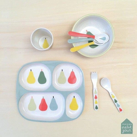 Talerz z przegródkami dla dzieci, seria Gruszki | Maison Petit Jour®