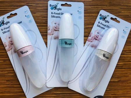 B-Pojemnik silikonowy z łyżeczką pink