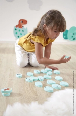 Memory drewniane Dinozaury 20 elementów 2+, Janod