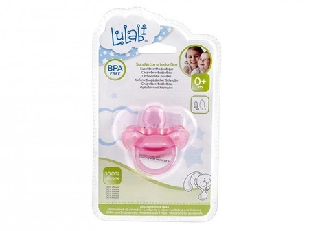 Smoczek silikonowy Różowy 0m+ LULABI